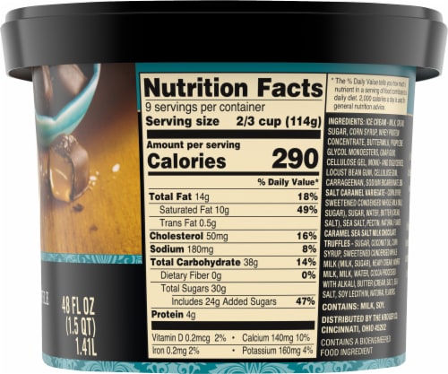 Private Selection® Sea Salt Caramel Truffle Ice Cream Tub Perspective: top