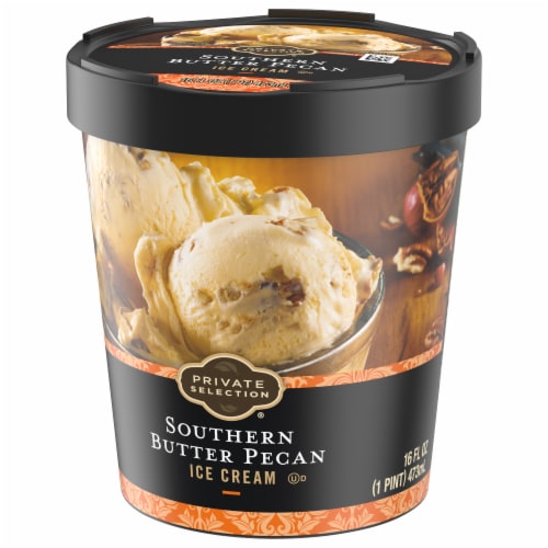 Private Selection® Southern Butter Pecan Ice Cream Pint Perspective: top