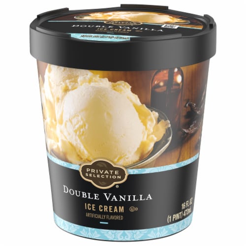 Private Selection® Double Vanilla Ice Cream Pint Perspective: top