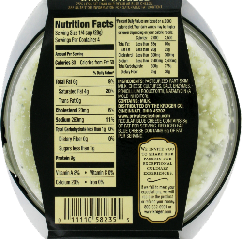 Private Selection™ Reduced Fat Crumbled Blue Cheese Perspective: top