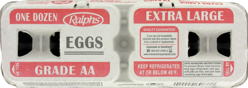Ralphs Grade AA Extra Large Eggs Perspective: top