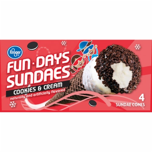 Kroger® Fun Days Sundaes™ Cookies & Cream Sundae Cones Perspective: top