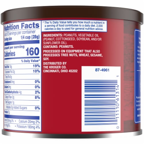 Kroger® Unsalted Peanuts Perspective: top