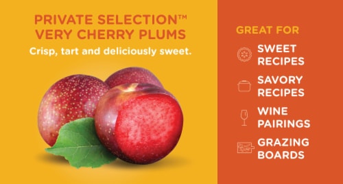 Private Selection® Fresh Cherry Plums in 1 LB Clamshell Perspective: top