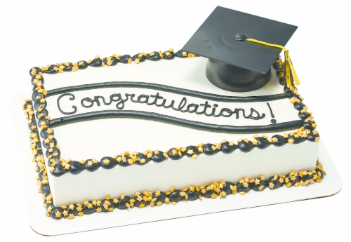 Quarter Sheet Congratulations Graduate Cake Perspective: top