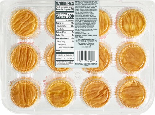Bakery Fresh Mini Valentine Vanilla Cupcake Perspective: top