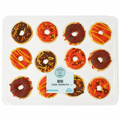 Bakery Fresh Fall Assorted Mini Donuts Perspective: top