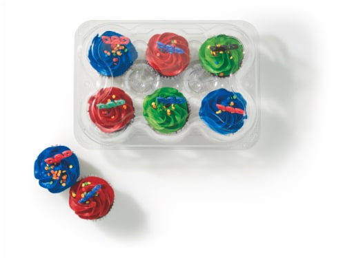 Bakery Fresh Father's Day Chocolate Cupcakes with Buttercream Icing Perspective: top