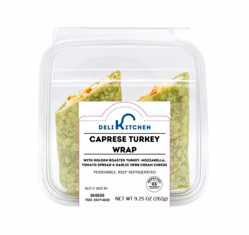 Deli Kitchen Caprese Turkey Wrap Perspective: top