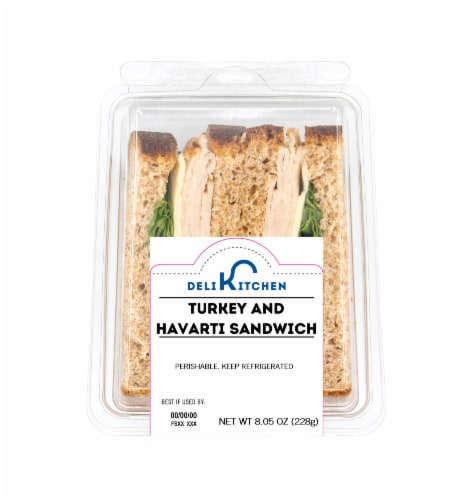 Deli Kitchen Turkey & Havarti Sandwich Perspective: top