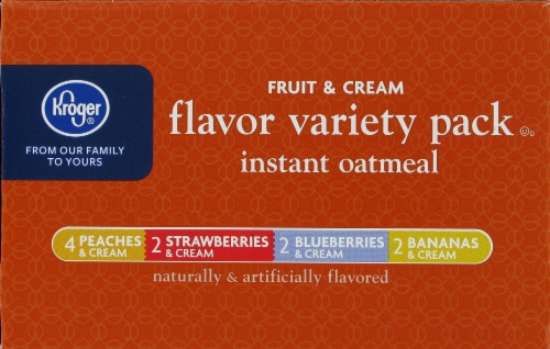 Kroger® Fruit & Cream Instant Oatmeal Variety Pack Perspective: top