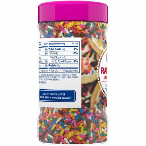 Kroger® Rainbow Sprinkles Dessert Topping Perspective: top