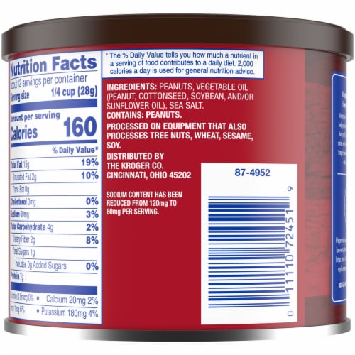 Kroger® Lightly Salted Peanuts Perspective: top