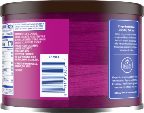 Kroger® Sea Salted Mixed Nuts Perspective: top