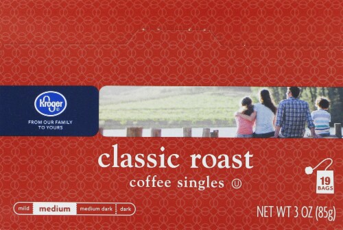 Kroger® Classic Roast Coffee Single-Serve Bags Perspective: top