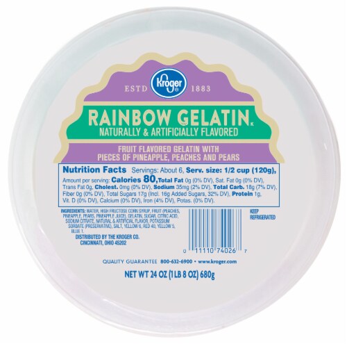 Kroger® Rainbow Gelatin Dessert Perspective: top