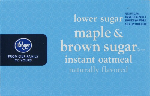 Kroger® Lower Sugar Maple & Brown Sugar Instant Oatmeal Perspective: top