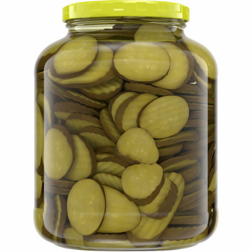 Kroger® Oval Cut Hamburger Dill Pickle Chips Perspective: top