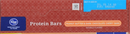 Kroger® Peanut Butter & Dark Chocolate Chewy Protein Bars Perspective: top