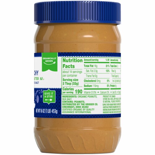 Simple Truth Organic® Peanut Butter Crunchy Perspective: top