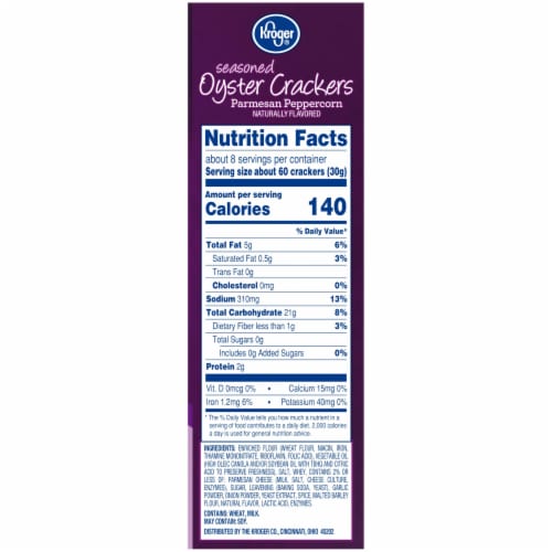 Kroger® Seasoned Parmesan Peppercorn Oyster Crackers Perspective: top