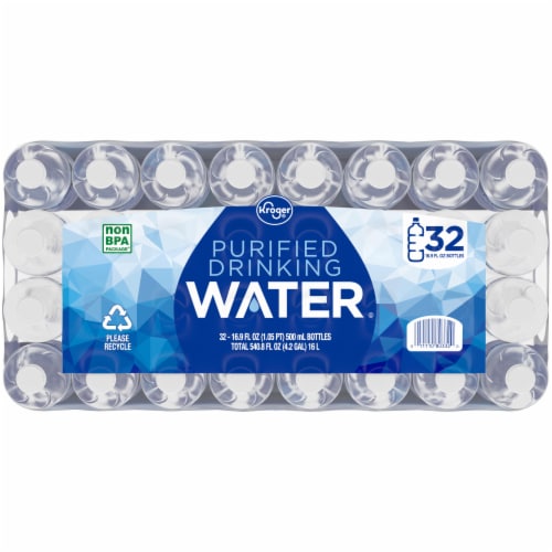 Kroger® Purified Drinking Bottled Water, 24 bottles / 16.9 fl oz - Kroger