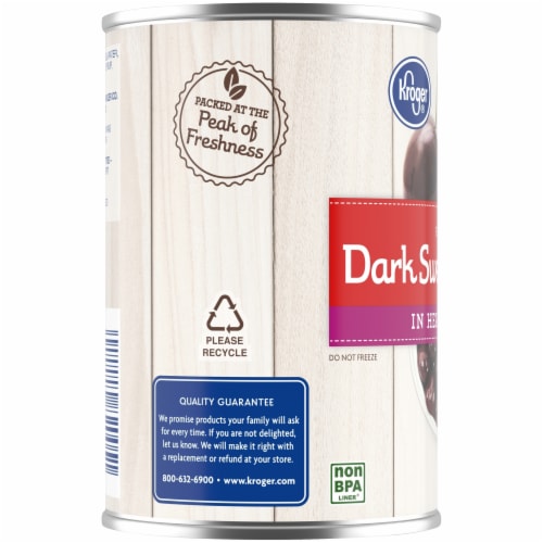 Kroger® Canned Pitted Dark Sweet Cherries in Heavy Syrup Perspective: top