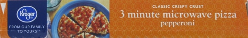 Kroger® 3 Minute Microwave Pepperoni Pizza Perspective: top
