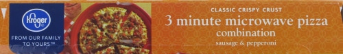 Kroger® 3 Minute Microwave Combination Pizza Perspective: top