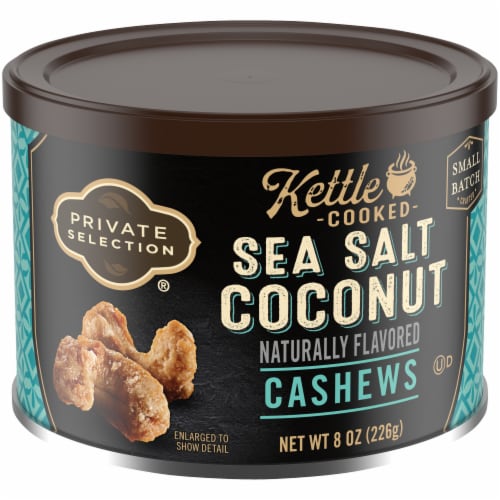 Private Selection® Salted Kettle Cooked Coconut Cashews Perspective: top