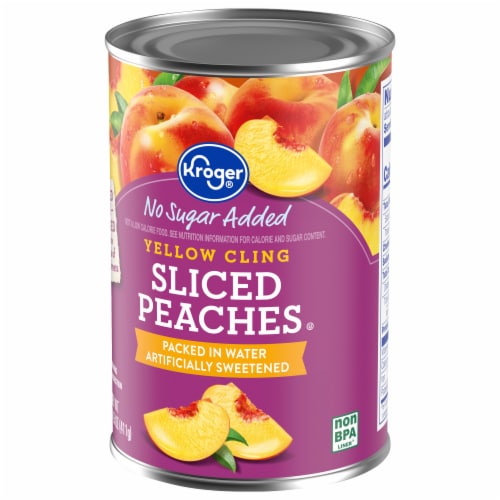 Kroger® Canned Yellow Cling Sliced Peaches No Sugar Added Perspective: top