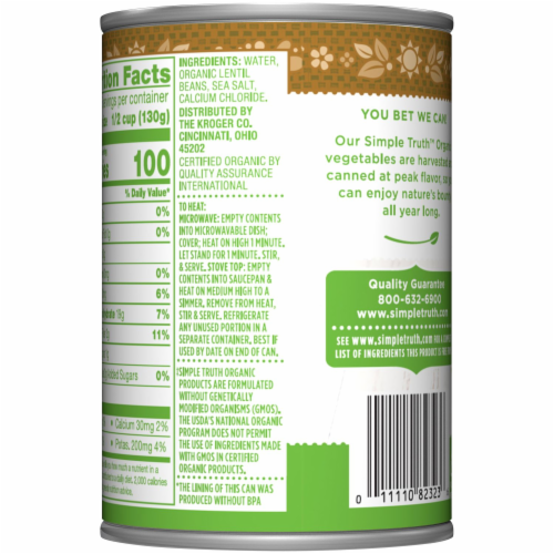 Simple Truth Organic™ Lentils Perspective: top