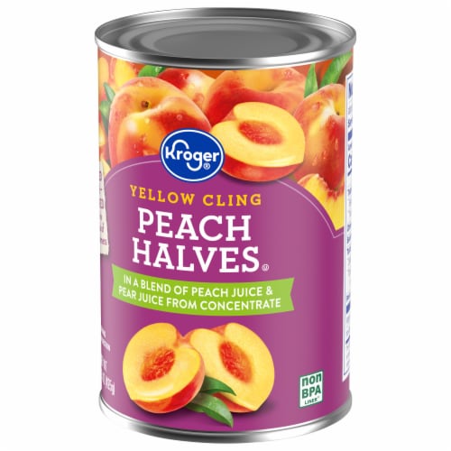 Kroger® Canned Yellow Cling Peach Halves in 100% Fruit Juice Perspective: top