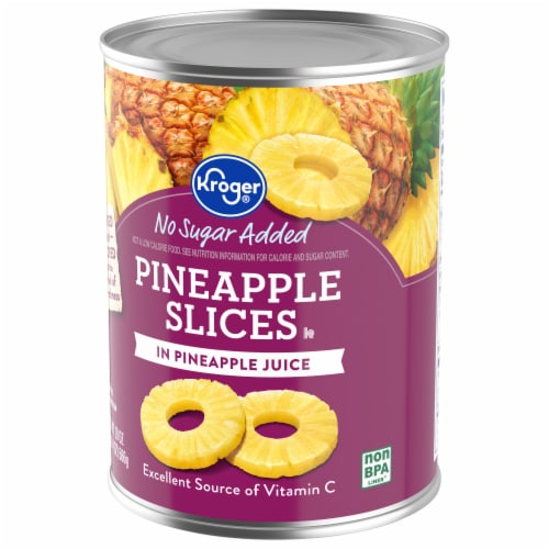 Kroger® Canned Pineapple Slices in Pineapple Juice Perspective: top