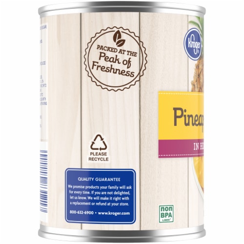 Kroger® Canned Pineapple Slices in Heavy Syrup Perspective: top