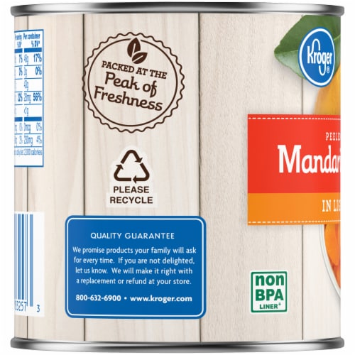 Kroger® Canned Mandarin Oranges in Light Syrup Perspective: top