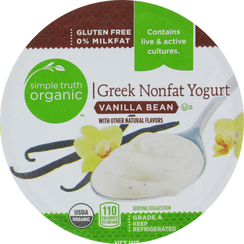 Simple Truth Organic™ Vanilla Bean Greek Nonfat Yogurt Perspective: top