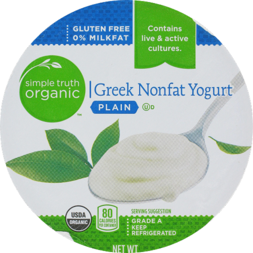 Simple Truth Organic™  Plain Greek Nonfat Yogurt Perspective: top
