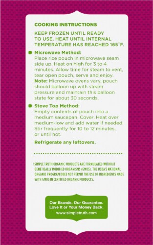 Simple Truth Organic® Frozen Jasmine Rice Packets Perspective: top