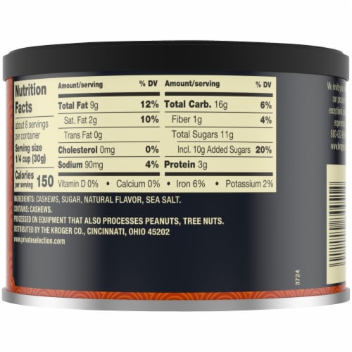 Private Selection® Kettle Cooked Sea Salt Caramel Cashews Perspective: top