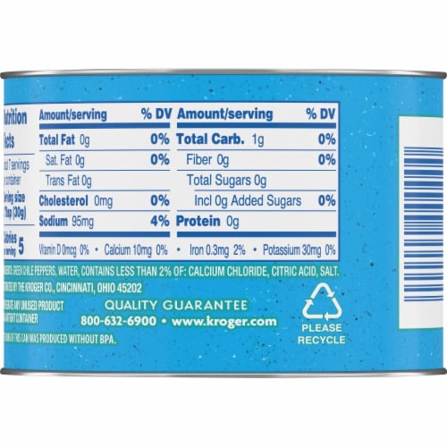 Kroger® Diced Green Chile Peppers Perspective: top