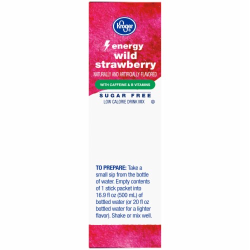Kroger® Energy Wild Strawberry Drink Mix Packets Perspective: top