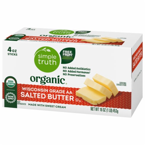 Simple Truth Organic® Salted Butter Sticks Perspective: top
