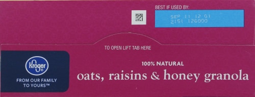 Kroger® Oats Raisins & Honey Granola Cereal Perspective: top