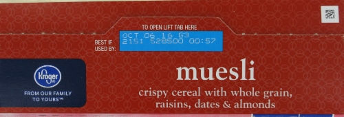 Kroger® Muesli Cereal Perspective: top