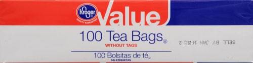 Kroger® Value Tagless Tea Bags Perspective: top