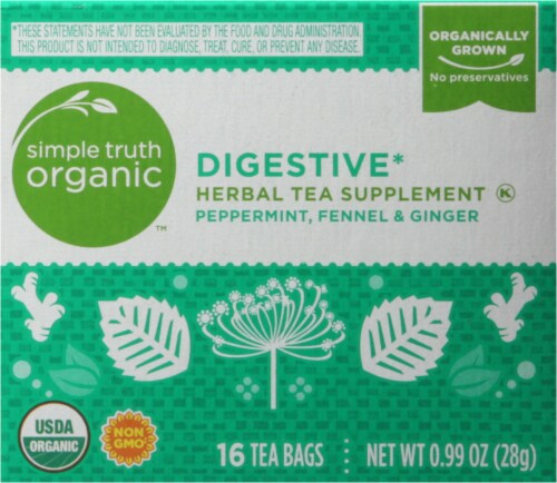 Simple Truth Organic™ Digestive Herbal Tea Perspective: top