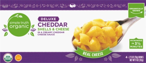 Simple Truth Organic® Deluxe Cheddar Shells & Cheese Bowls Perspective: top
