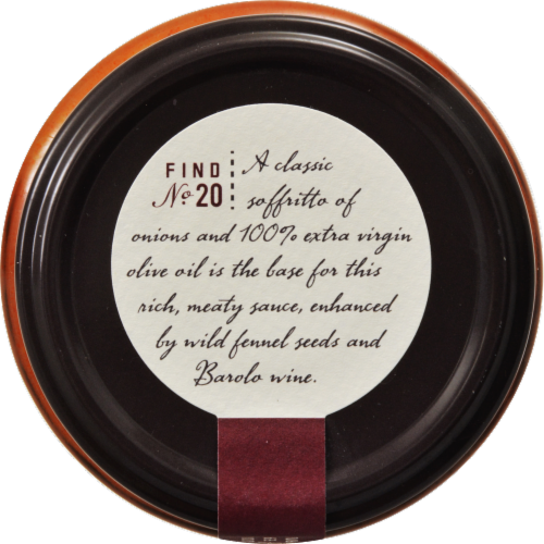 HemisFares™ Pork Sausage Wild Fennel and Barolo Wine Pasta Sauce Perspective: top