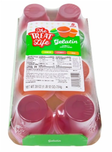 The Treat Life Flavored Gelatin Cups Perspective: top